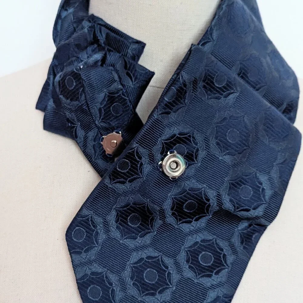 NWT Ogsplosh Vintage Handcrafted Ascot Tie Royal Blue 70'S Style